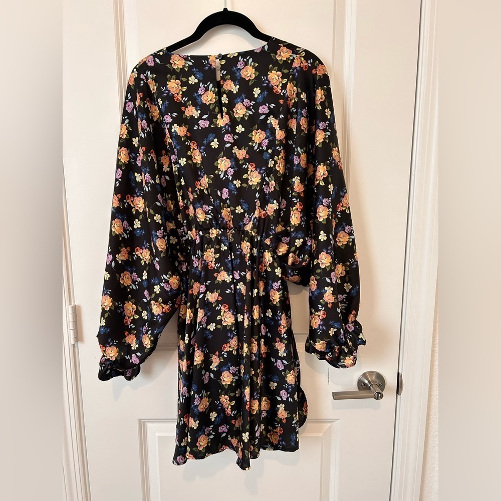 Zara Mini Floral Dress, Long Sleeve, Flower Print, Size M, NWOT - Picture 9 of 13